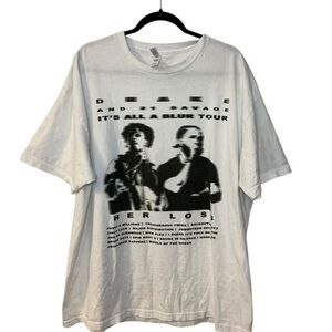 Drake and 21 Savage American Apparel White Short Sleeve Tee with Vintage Graphic